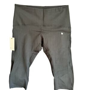 Ododos Women's SZ 2XL Black/White Heathered Leg Capris Legging bundle 2 pack